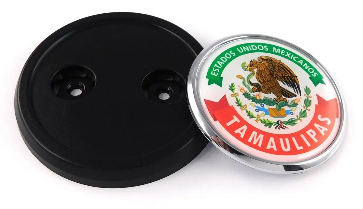 Tamaulipas Mexico Car Truck Grill Black Badge 3.5" Grille Chrome Emblem 1