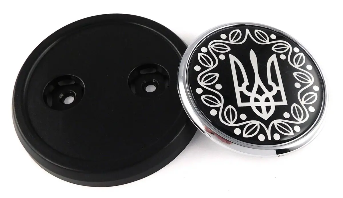 Ukraine Trident Black Tryzub Car Truck Grill Badge 3.5" Grille Chrome Emblem 1