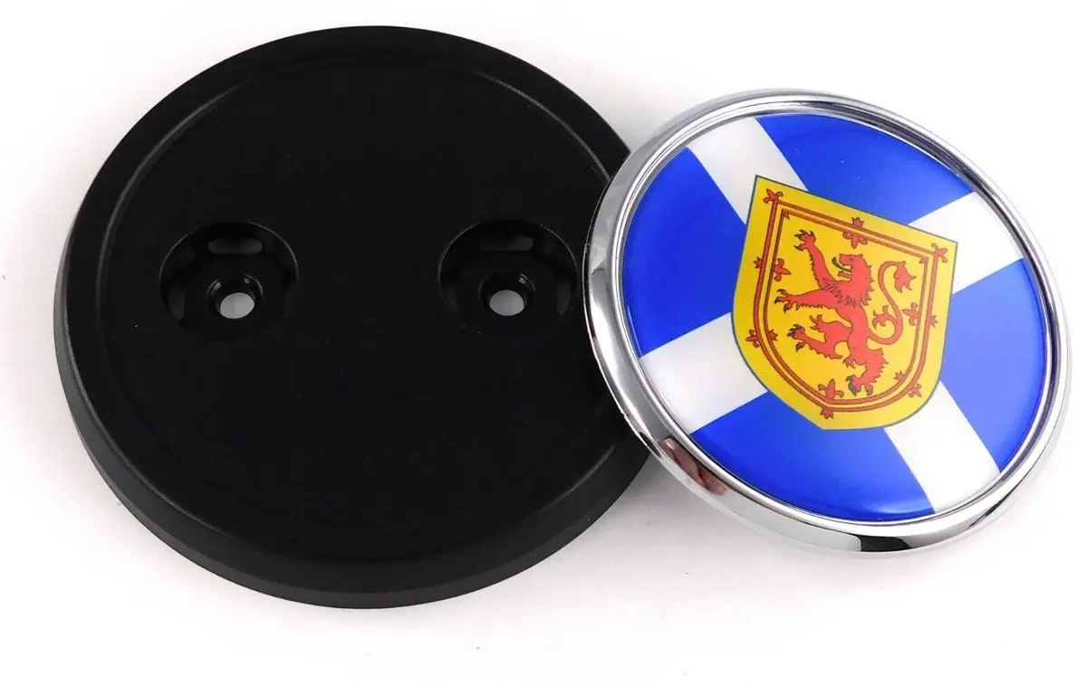 Scotland Scottish Flag Car Truck Black Grill Badge 3.5" Grille Chrome Emblem 1