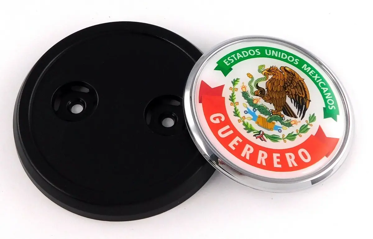 Guerrero Mexico Car Truck Grill Black Badge 3.5" Grille Chrome Emblem 1