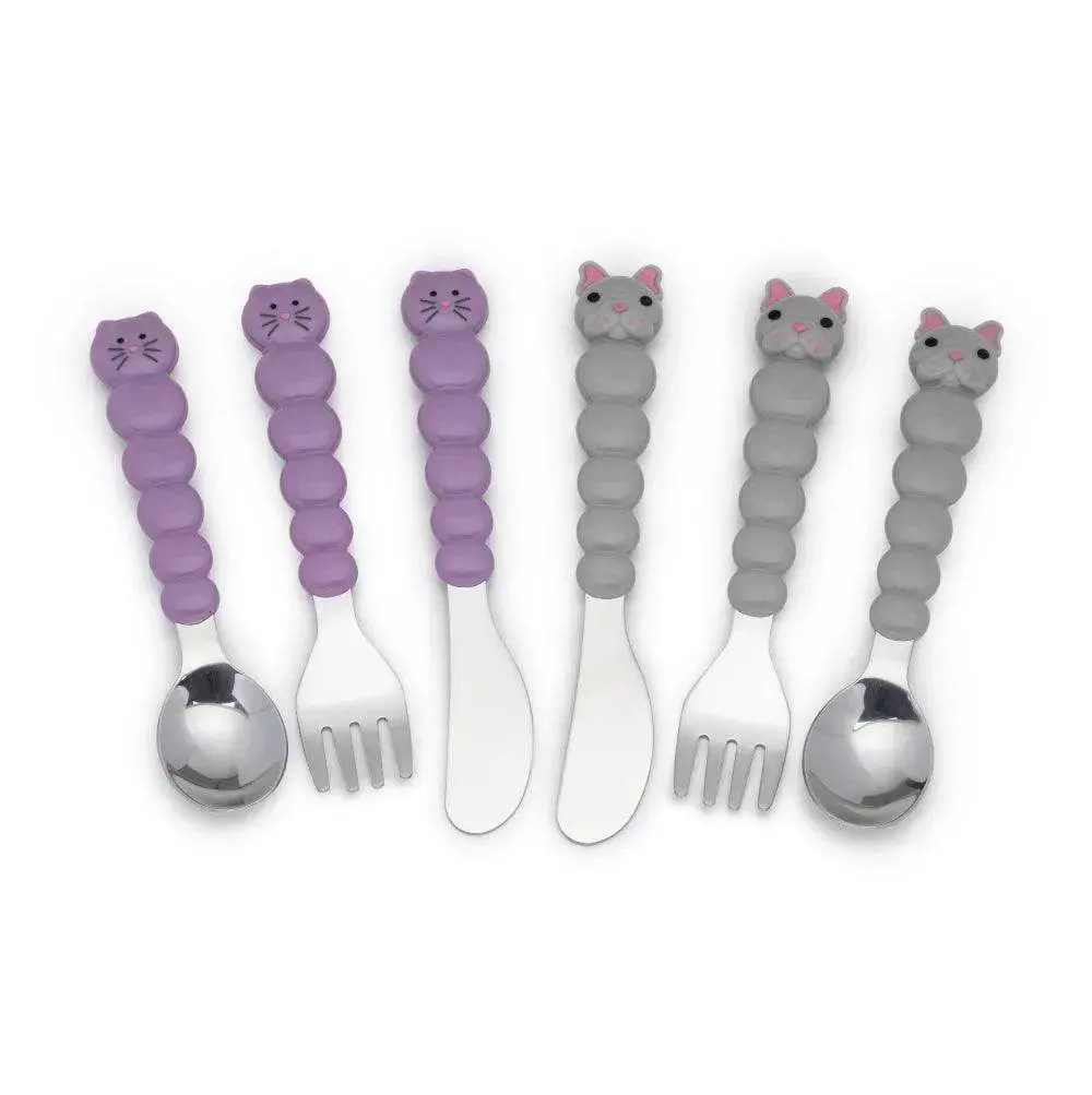 Set De 6 Cubiertos Gato - Bulldog, Melii 1