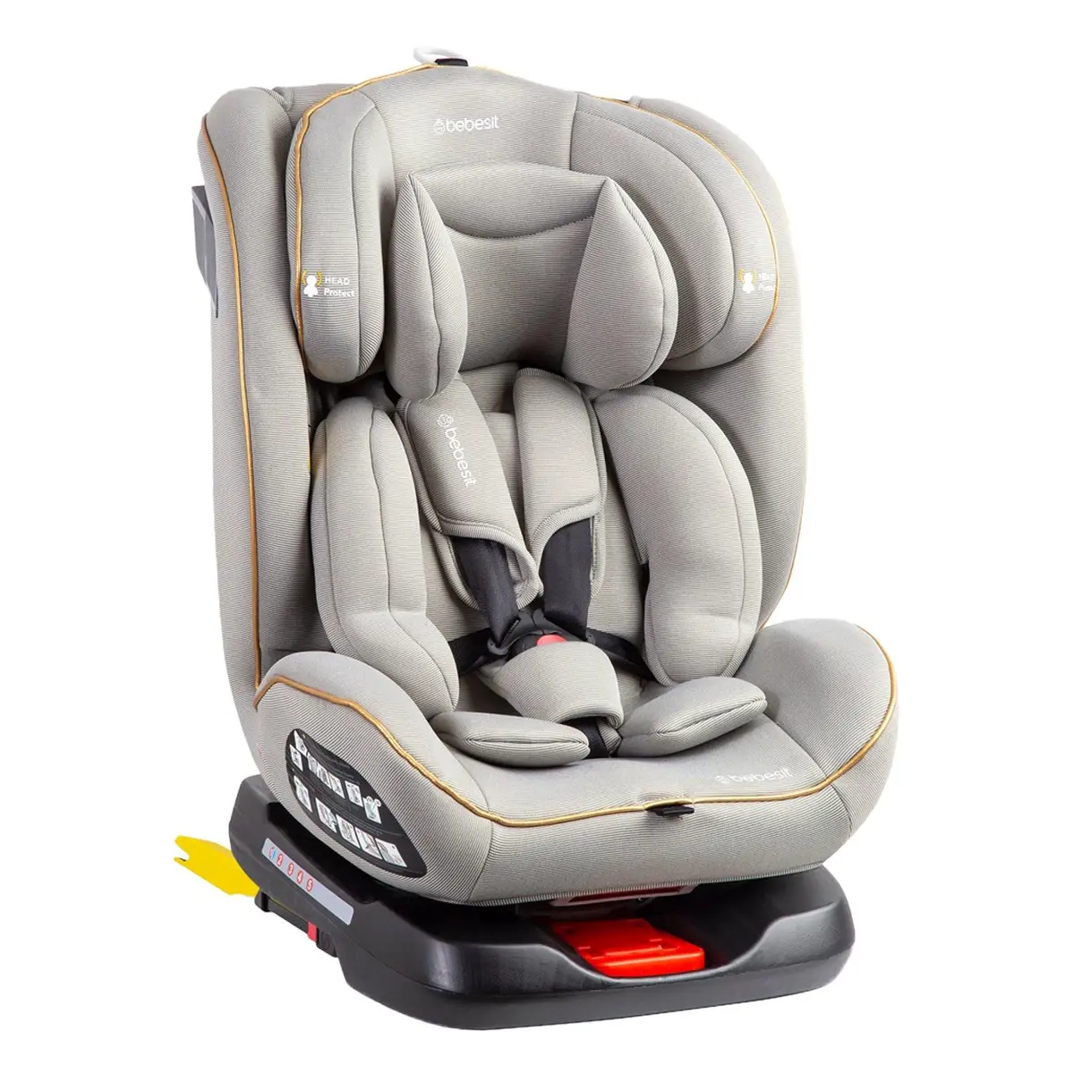 Silla De Auto Convertible Supra 360° Gris Claro, Bebesit 1