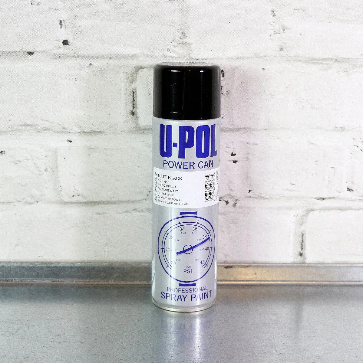U-Pol Power Can Matt Black Aerosol (500Ml) 1