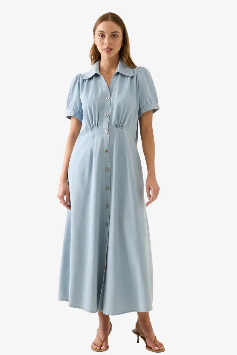 Isle Of Mine - Sofie Denim Maxi - Sky 1