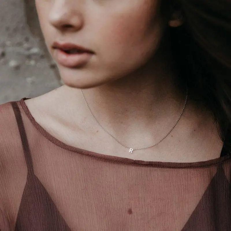 Sophie - Little Letter Necklace - Silver 1