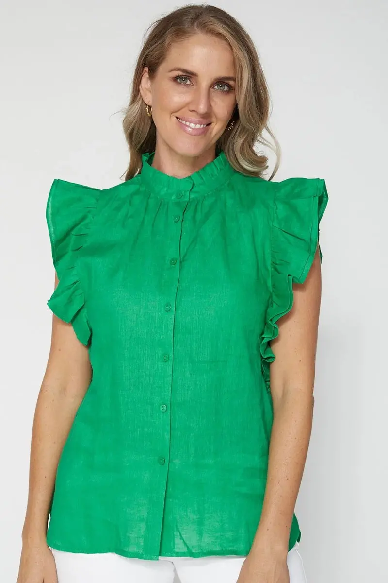 Stella + Gemma - Tulip Top - Green 1