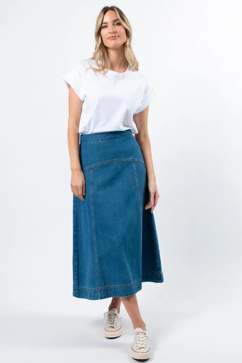 Stella + Gemma -  Dixie Skirt - Mid Wash 1