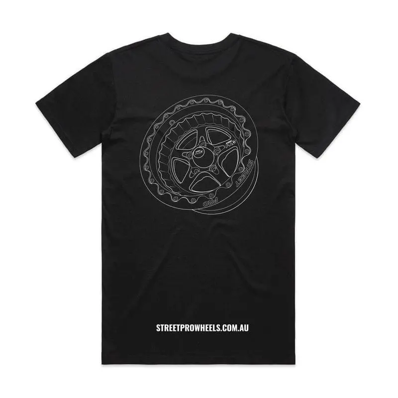 Street Pro Black Cotton Xl T-Shirt – Motorsports Lifestyle Apparel 1