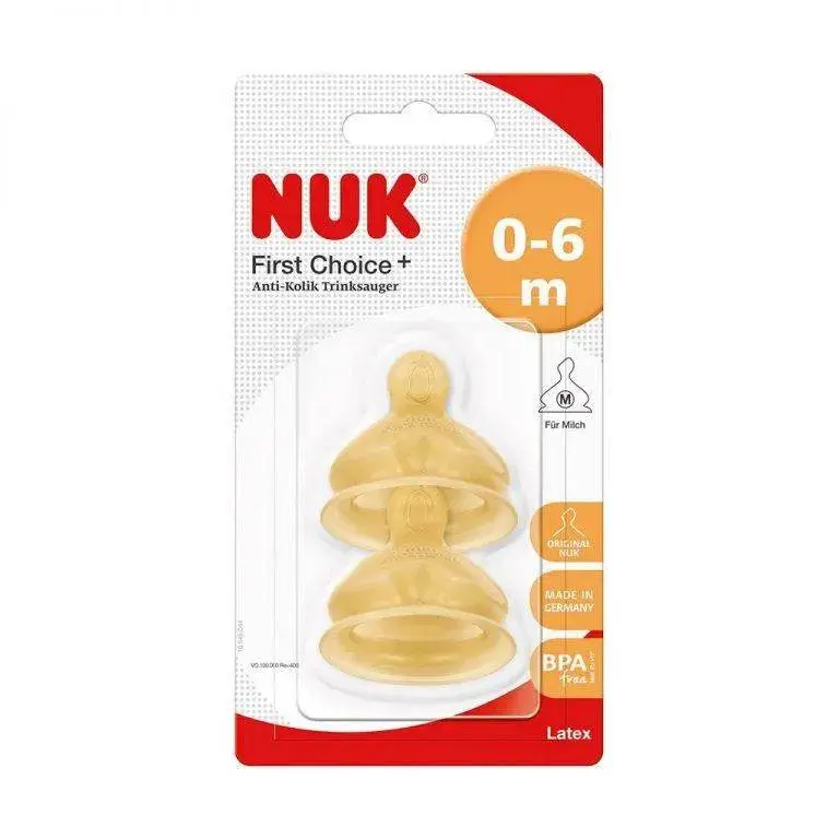 Tetina Latex Nuk Etapa 1 (0-6 Meses) Pack 2 Unidades 1
