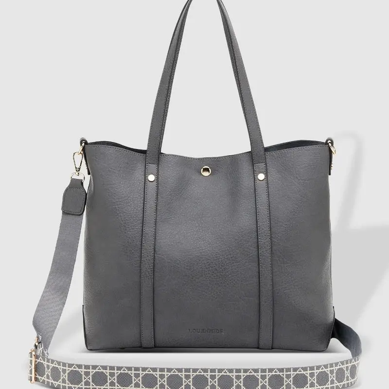 Louenhide - Nevada Ezra Strap Tote Bag - Smoke 1