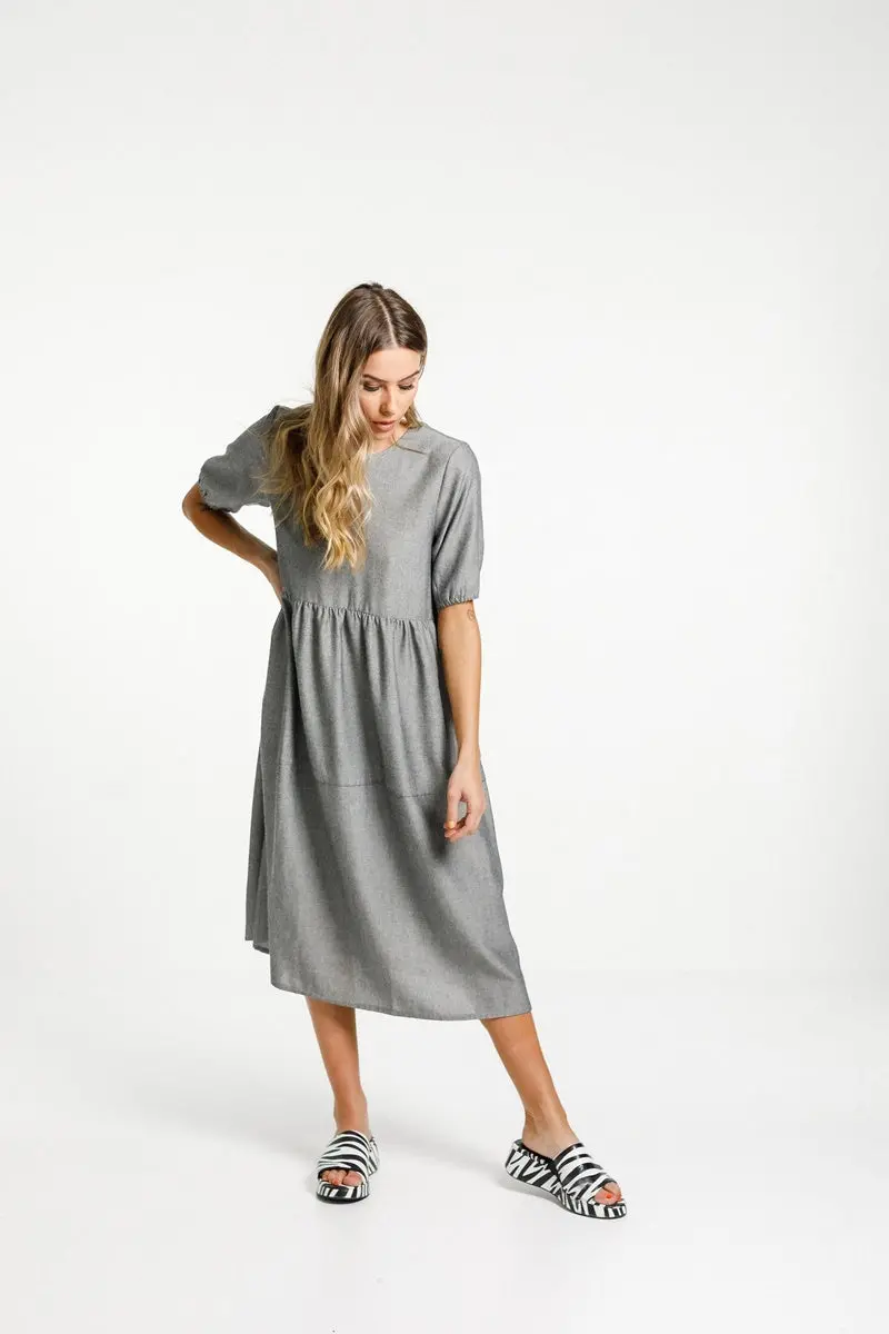 Thing Thing - Leah Dress - Black Static 1