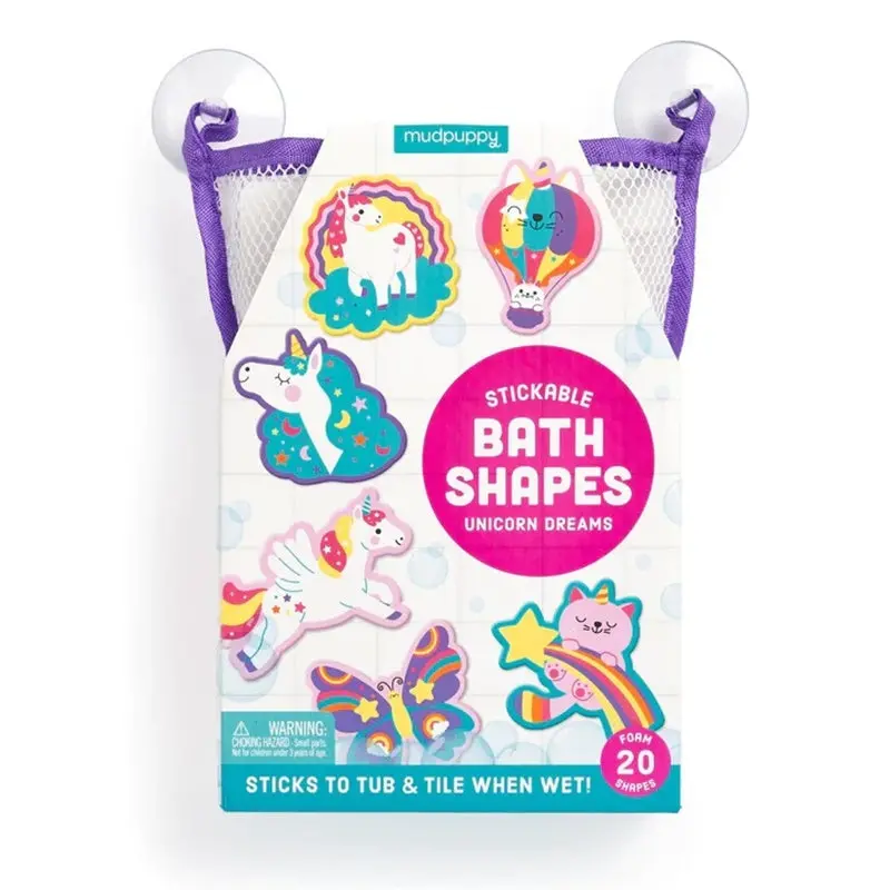 Mudpuppy - Unicorn Dreams Stickable Foam Bath Shapes 1