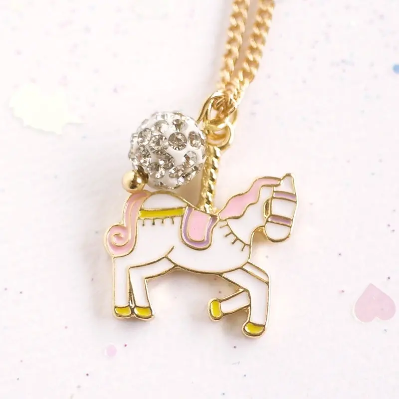 Lauren Hinkley - Carousel Horse Gold Necklace 1