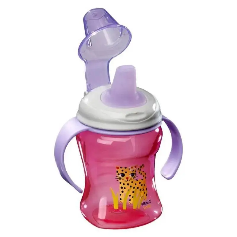 Vaso Easy Sipper Con Mangos Removibles 260Ml Rosado, Vital Baby 1