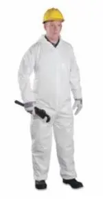 West Chester Posi-Wear® Batm Microporous Disposable Coveralls With Attached Hood, Elastic Wrists/Ankles, White 1