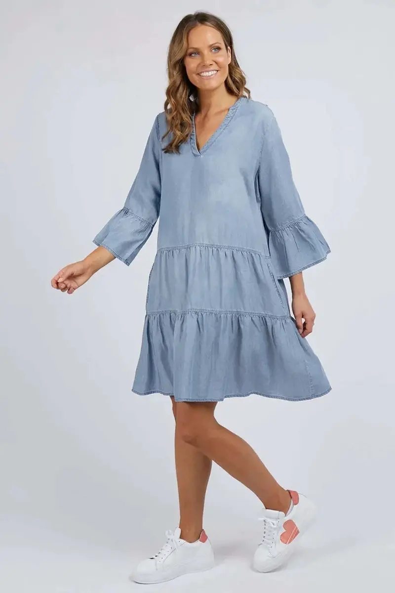 Elm - Winnie Chambray Dress - Blue 1