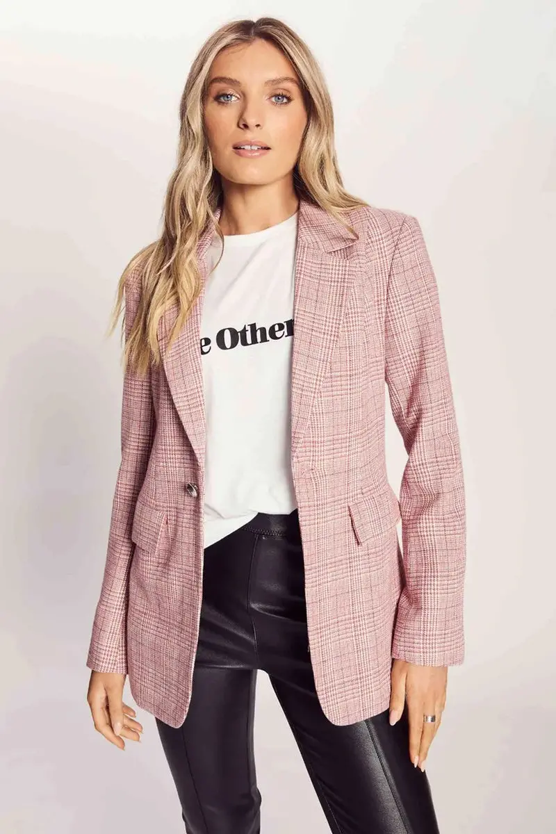 The Others - The Check Blazer - Peach Lilac Check 1