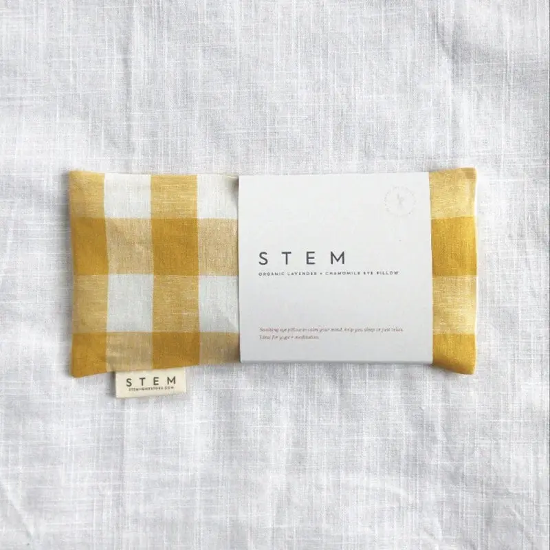 Stem - Lavender + Chamomile Eye Pillow - Canary Gingham 1