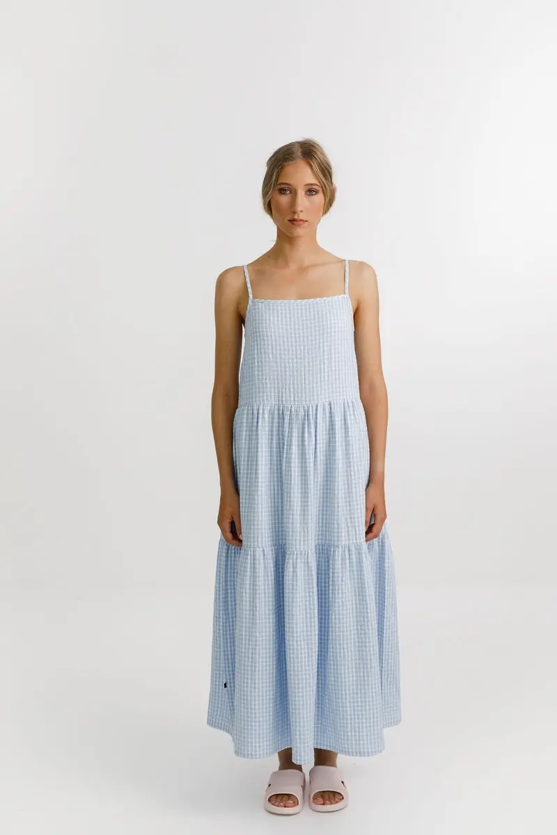 Thing Thing - Ziggy Dress - Soft Blue Crimp 1