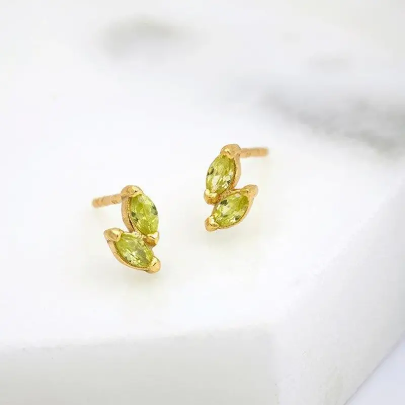 Zafino - Harper Stud Earring - Green 1