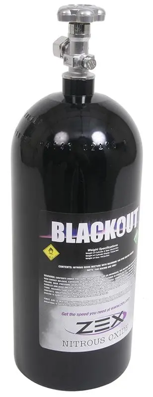 Zex Blackout Series Nitrous Bottle – 10 Lb Capacity, Powder-Coated Finish (Zex82340B) 1