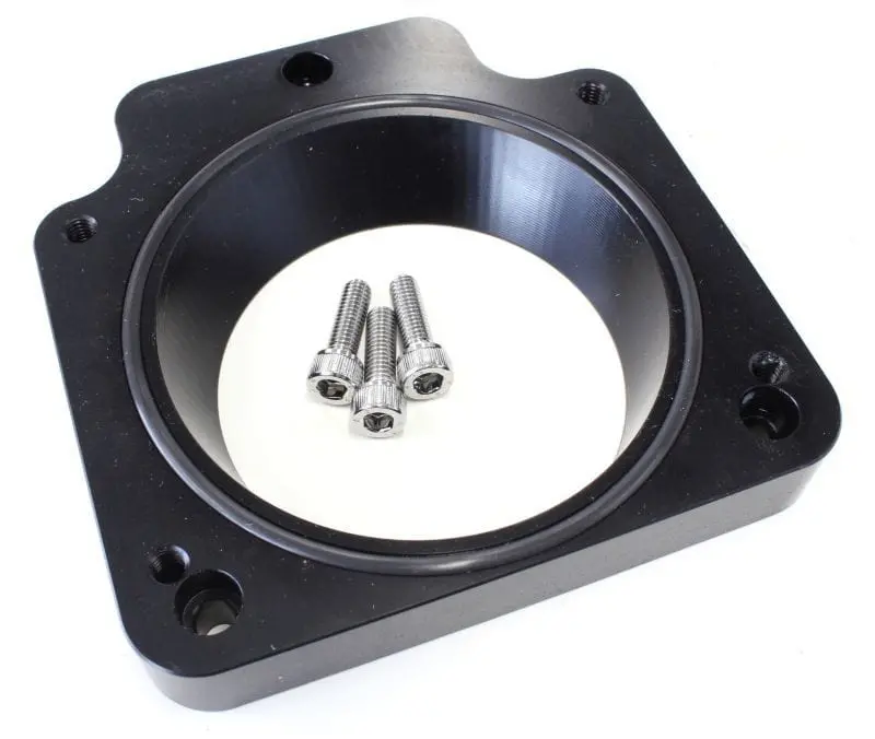 Af64-2088Blk Throttle Body Adapter Plate – Black Anodized Aluminum 1