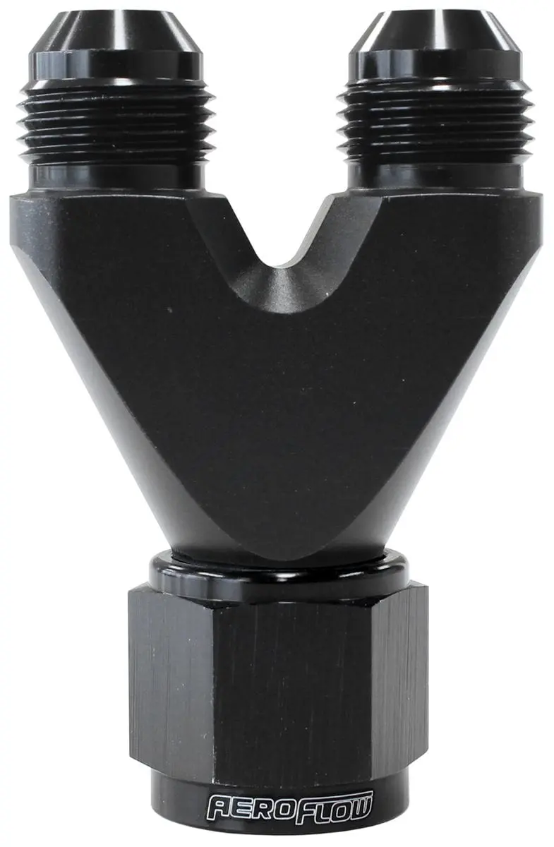 Af146-10-08Blk Billet U-Block With Female Flare Fitting 1
