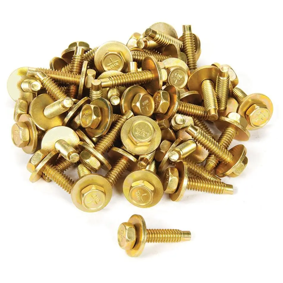 Allstar Performance All16554-50 Chrome Body Mount Bolts Set 1