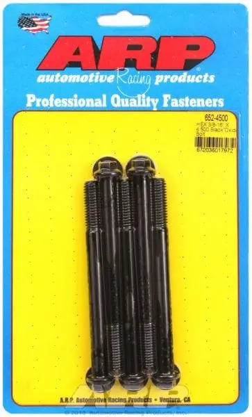 5-Piece Hex Head Bolt Set – Black Oxide Finish, Metric Or Sae Compatible (Ar652-4500) 1
