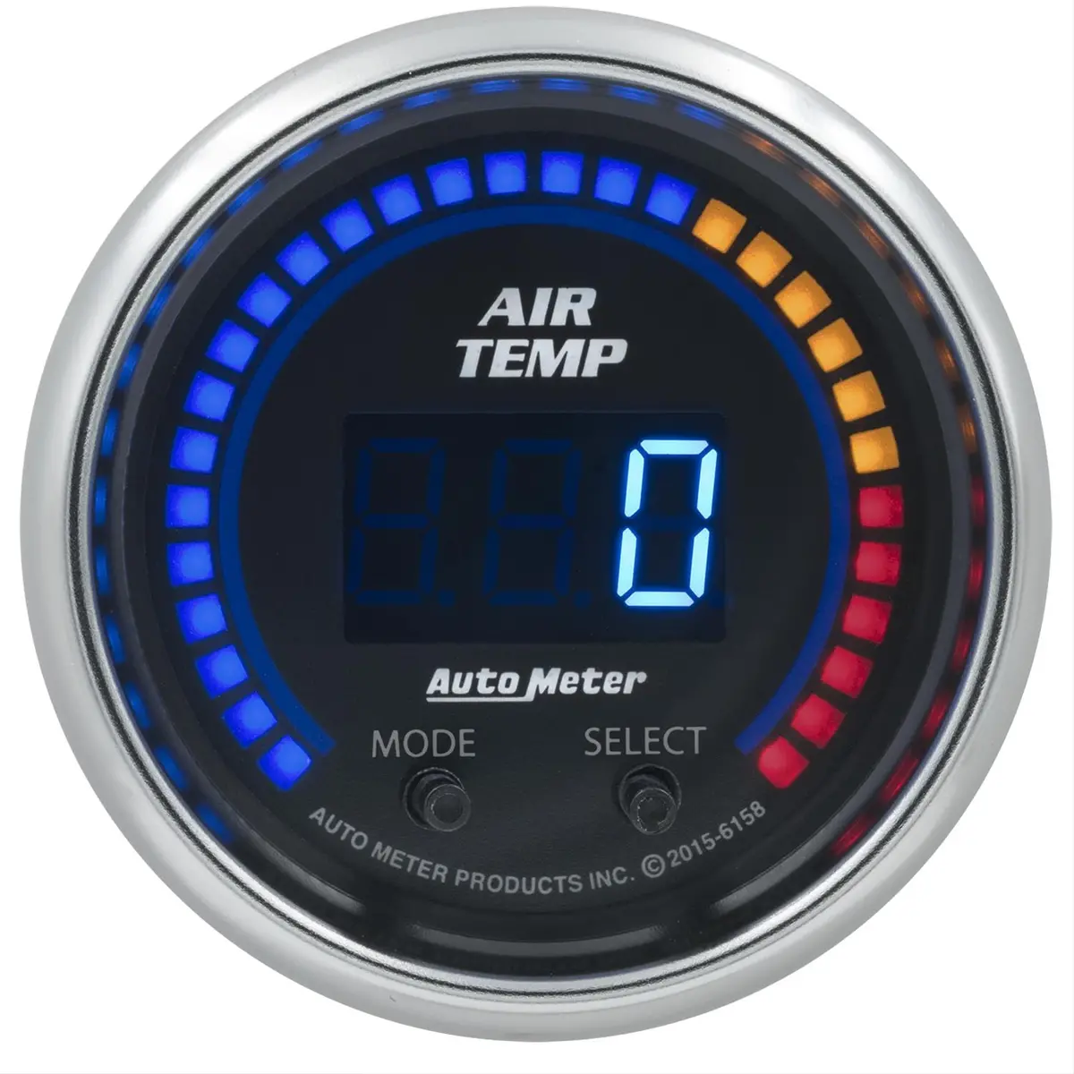 Autometer Cobalt Digital Gauge – 2-1/16" Lcd Display With Customizable Backlight (6158) 1