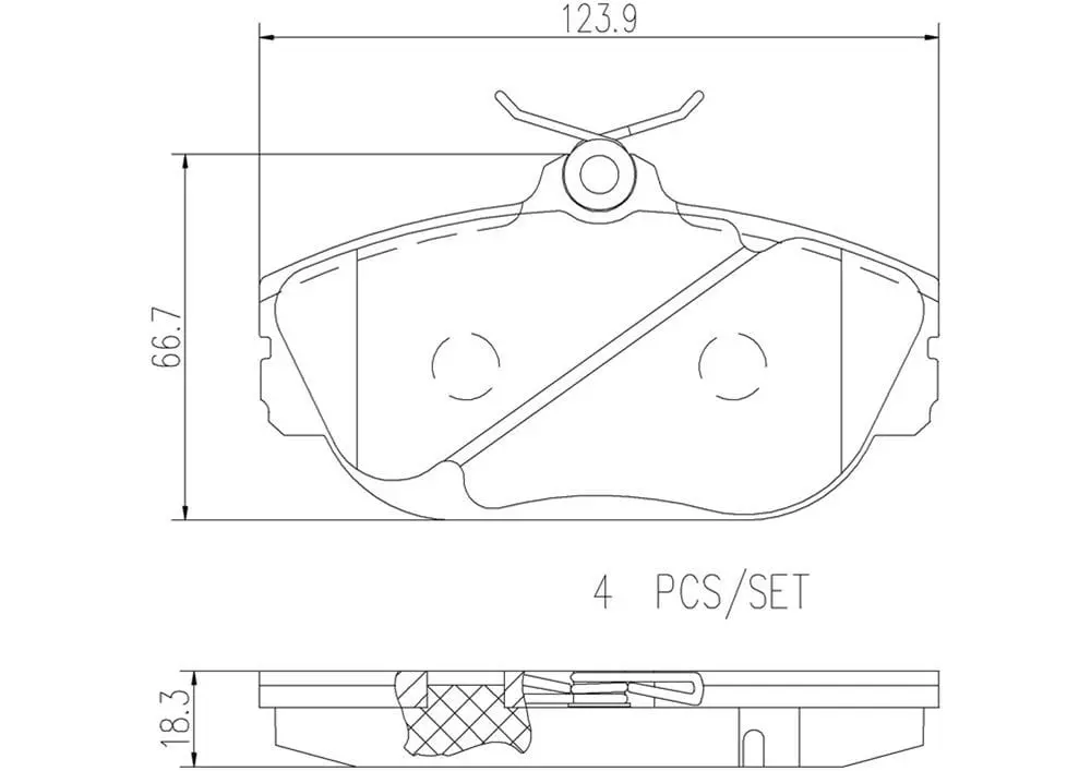 Brembo P24096N Ceramic Nao Brake Pads – Low-Dust, High-Torque Friction Material 2