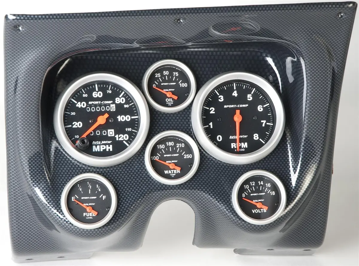 Classic Thunder Road 410670113 Dashboard Kit Featuring Autometer Gauges 1