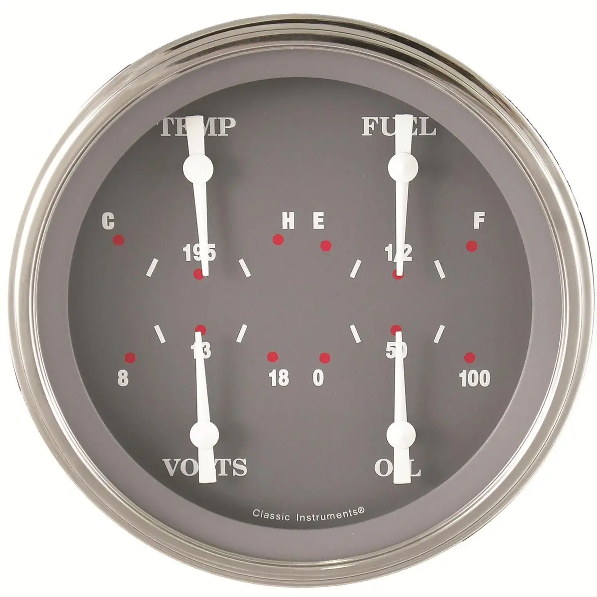 Classic Instruments Sg78Slf Analog Gauge Set – 5-Piece Speedometer & Auxiliary Bundle 1