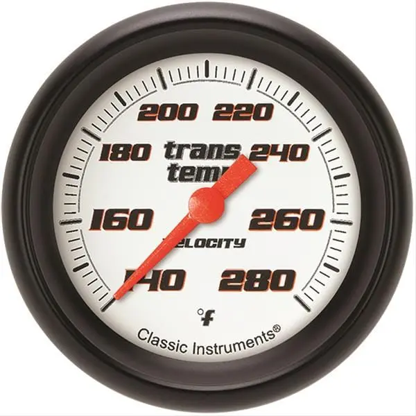 Classic Instruments Vs327Wbpf Velocity Series White-Backlit Gauge 1