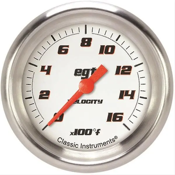 Classic Instruments Velocity Series White-Analog Gauge Cluster With Black Face 1