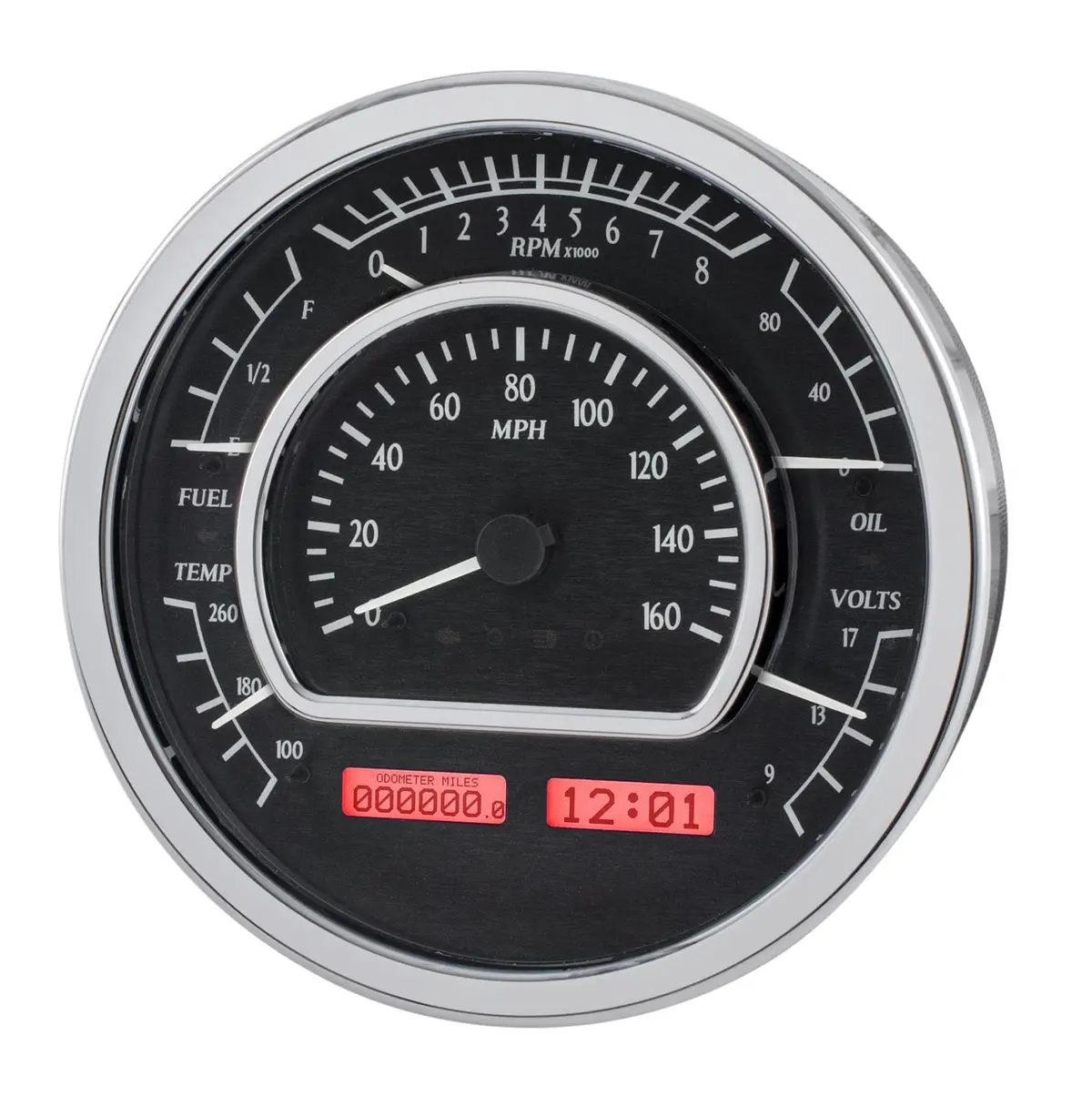 Dakota Digital Vhx-1021-K-R Vhx Series Analog Gauge Kit With Multi-Function Display 1