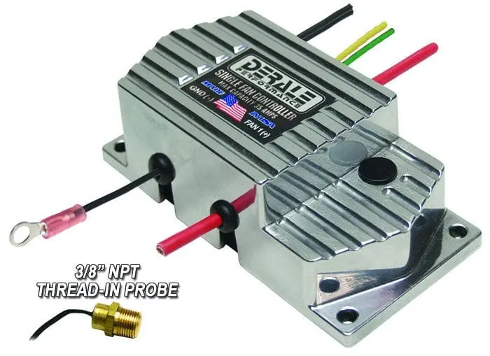 Derale Adjustable Single-Fan Controller – 35A Max Output With Temperature Sensing 1