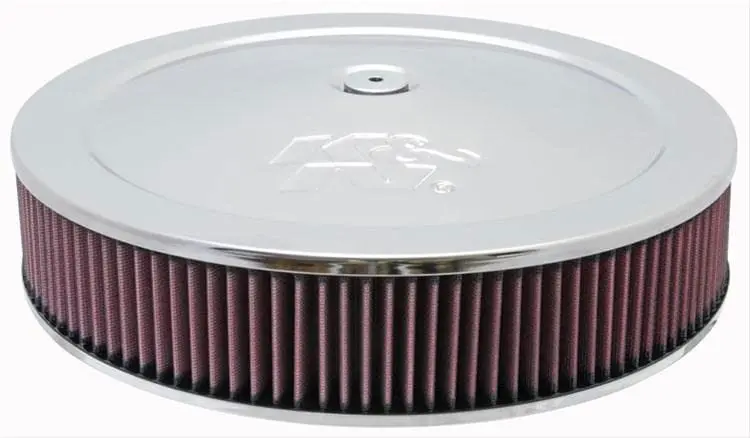 K&N Kn60-1430 Chrome 14" X 3" Custom Air Cleaner Assembly 1