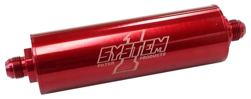 Long Sy202-202408 Red Anodized In-Line Fuel Filter 1